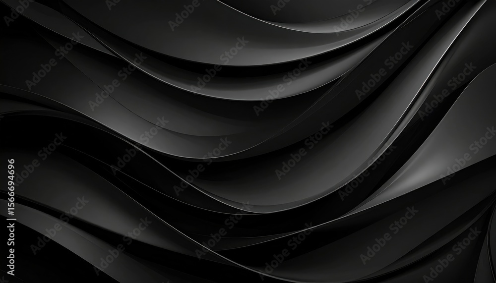 Fototapeta premium Abstract black and white background with curving lines and a subtle light effect, perfect for modern design or business templates