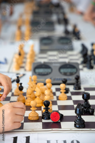 Young players in a chess competition