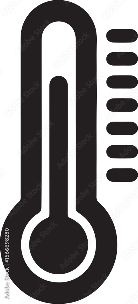 Naklejka premium Thermometer Icon Temperature Measurement Symbol