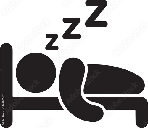 Restful Sleep Icon Representing Peaceful Night's Rest and Relaxation