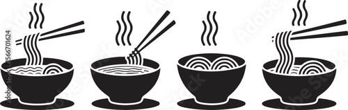 Noodles (including ramen, udon, and pho) silhouette