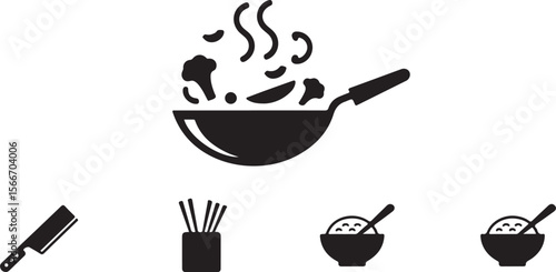  Stir-fries silhouette