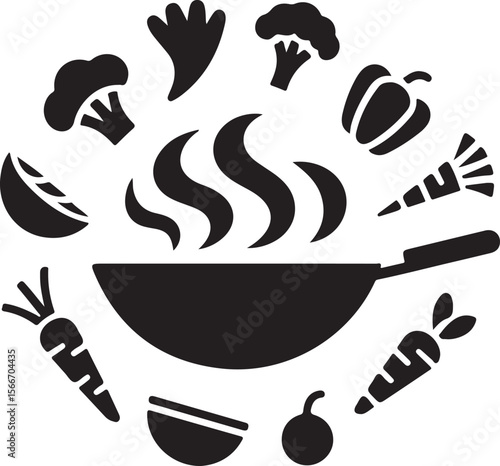  Stir-fries silhouette