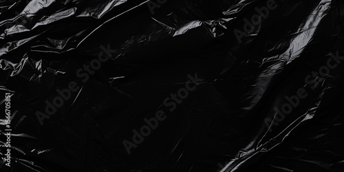 Plastic Wrap Stock Image In Black Background
