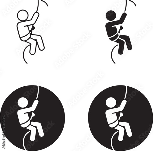 Mountain Rappelling Adventure Silhouette Vector

Rock Climber Abseiling SVG Design

Extreme Rappelling Clipart for Outdoor Lovers

Cliff Descent Adventure Sport Silhouette

Mountain Climber with Rope 