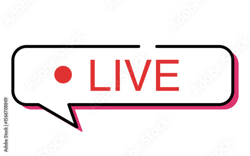 動画・SNSライブ配信_生放送_ベクターアイコン