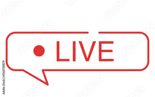 動画・SNSライブ配信_生放送_ベクターアイコン