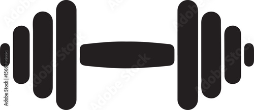 Simple Dumbbell Icon Strength, Fitness, and Workout Symbol