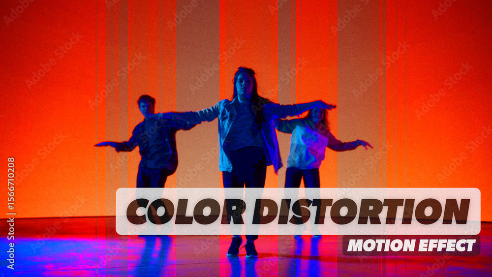 Color Distortion Procedural Motion Effect Stock Template | Adobe Stock