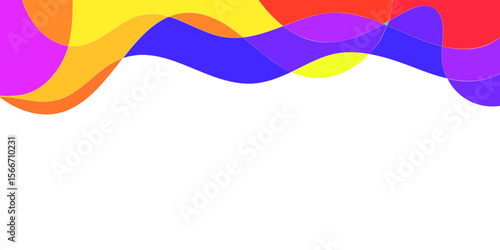Abstract vibrant color pattern with flowing curves