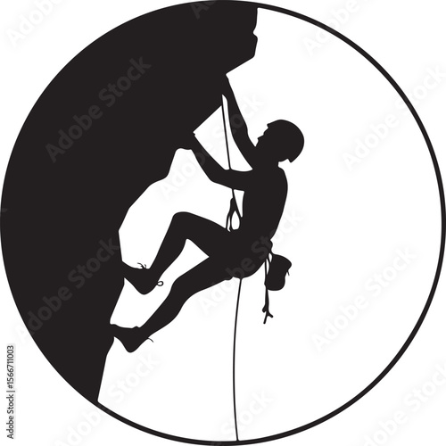 Mountain Rappelling Adventure Silhouette Vector

Rock Climber Abseiling SVG Design

Extreme Rappelling Clipart for Outdoor Lovers

Cliff Descent Adventure Sport Silhouette

Mountain Climber with Rope 