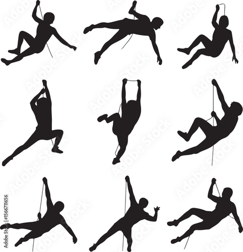 Mountain Rappelling Adventure Silhouette Vector

Rock Climber Abseiling SVG Design

Extreme Rappelling Clipart for Outdoor Lovers

Cliff Descent Adventure Sport Silhouette

Mountain Climber with Rope 