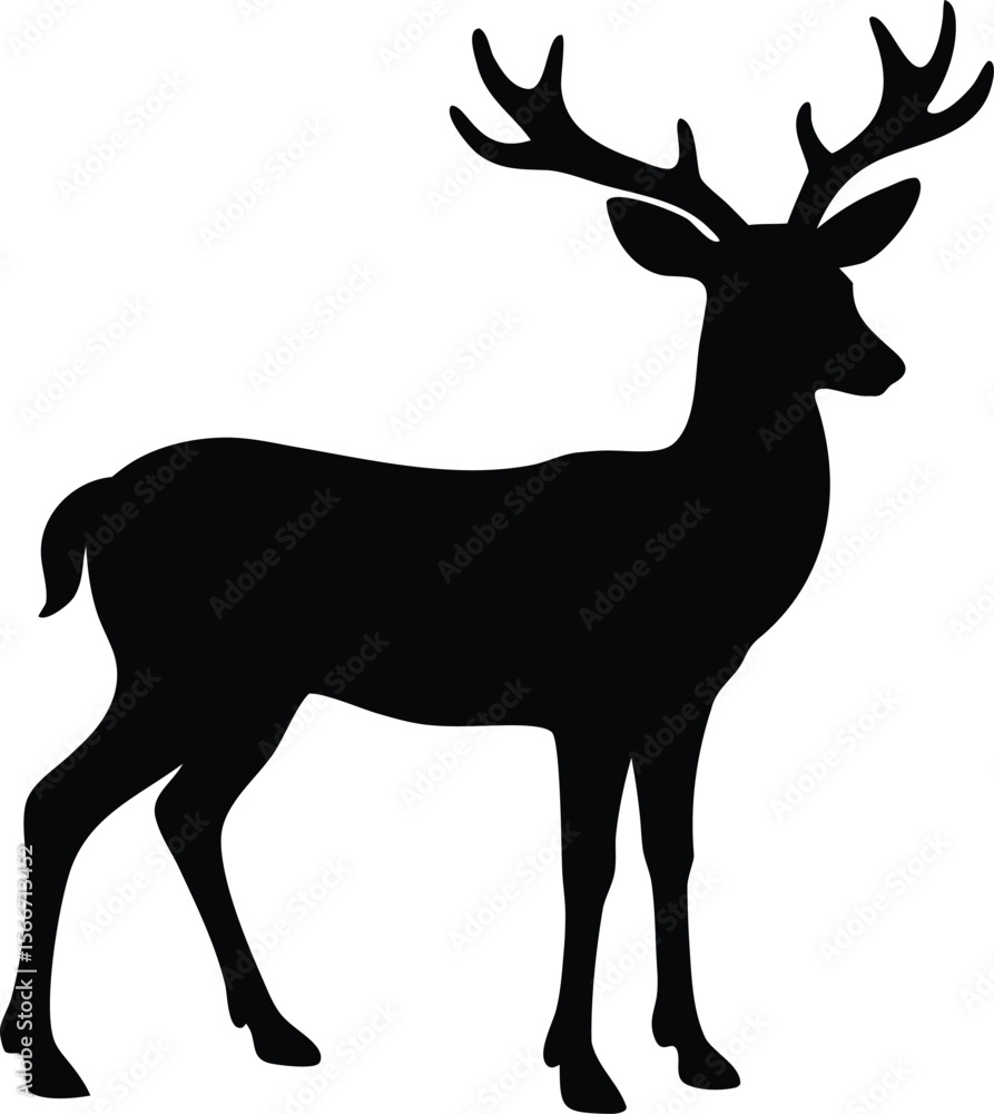 Obraz premium deer silhouette icon