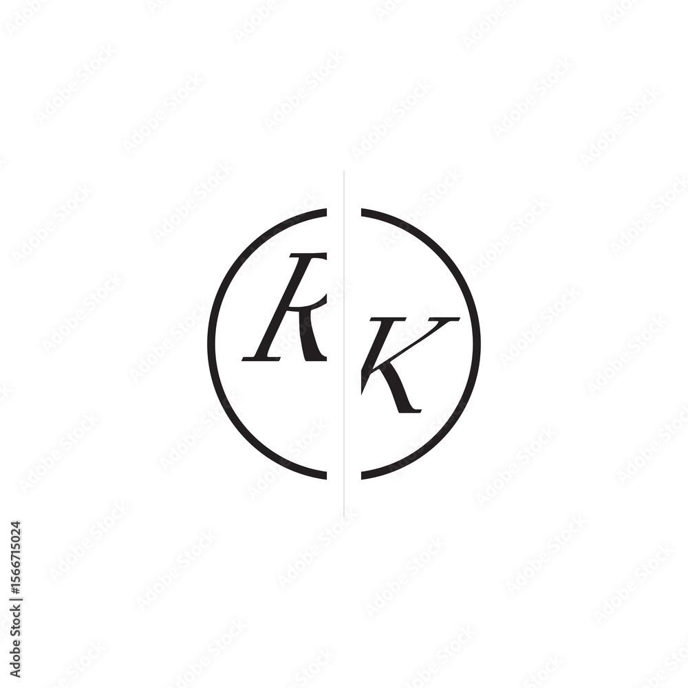 Unique Vector Circled Monogram Simple Logo RK Initial Alphabet Design Alphabet Unique Vector Circled Monogram Simple Logo RK Initial Alphabet Design Alphabet