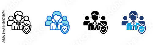 Family Insurance icon Multi Style Vector Illustration