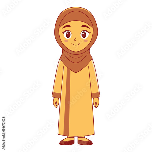 Smiling young girl in traditional clothing