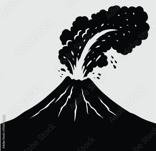 volcano vector illustration