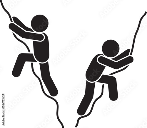 Mountain Rappelling Adventure Silhouette Vector

Rock Climber Abseiling SVG Design

Extreme Rappelling Clipart for Outdoor Lovers

Cliff Descent Adventure Sport Silhouette

Mountain Climber with Rope 