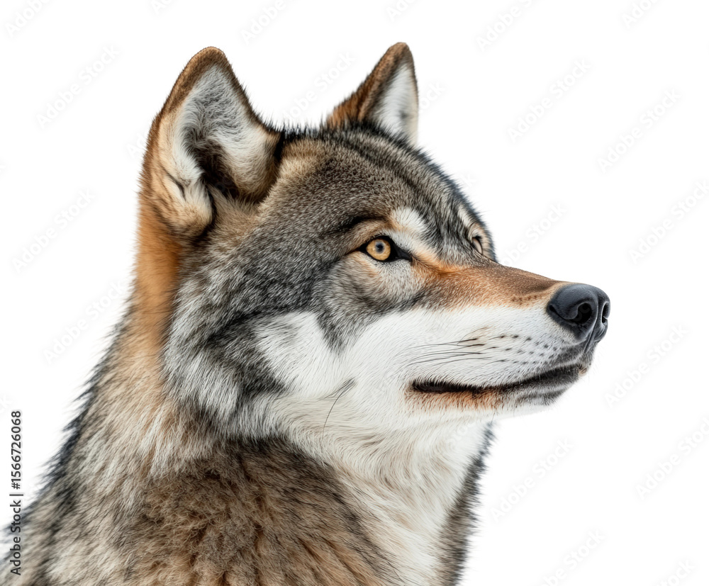 Fototapeta premium Wolf portrait in wildlife natural habitat