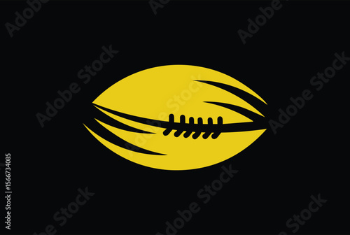 American Football badge logo vector - Rugby logo	
