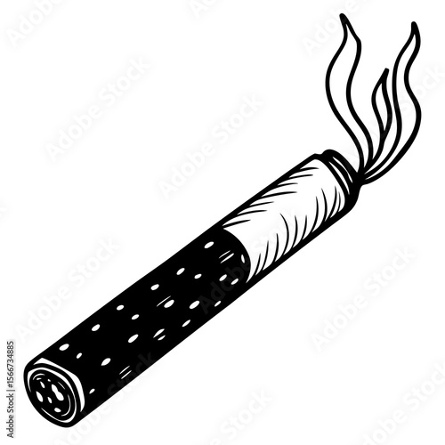 smoking cigar vector illustration