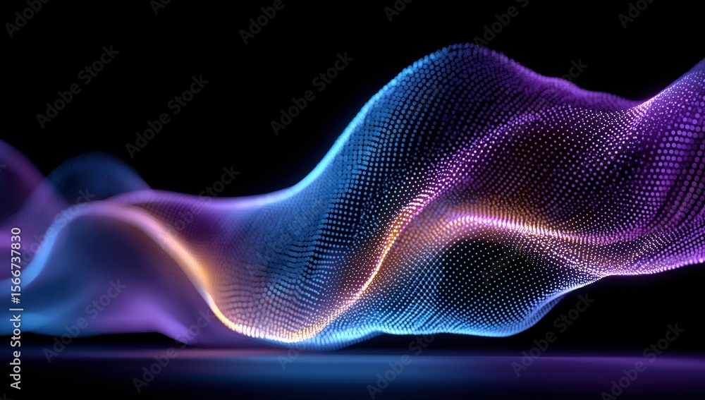 Fototapeta premium Vibrant Digital Waveform with Dot Matrix Design for Tech and Creative Projects
