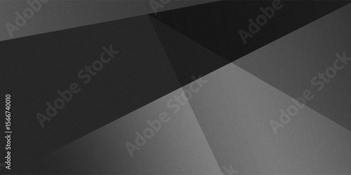 Black and white dark gray abstract background.Geometric pattern shapes.Rough and shabby grain.