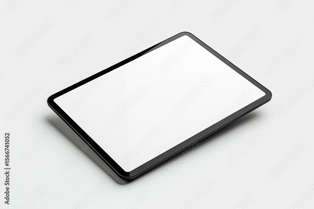 High Detail Visual of Modern Tablet Screen Design Isolated Mockup High Detail Visual of Modern Tablet Screen Design Isolated Mockup