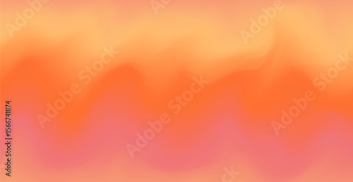 Warm Sunset Gradient Watercolor Background. Abstract Blend of Peach, Orange, and Pink Tones. Bg. Wallpaper. Vector Illustration