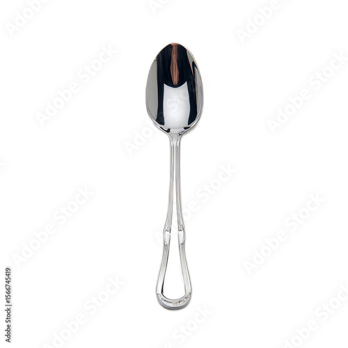 Elegant Silver Spoon on a Dark Background