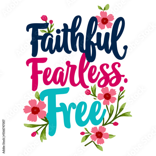 This empowering “Faithful Fearless Free” design is made for bold hearts and faith-driven souls who embrace strength, courage, and spiritual freedom. Perfect for t-shirts, hoodies, and stickers.