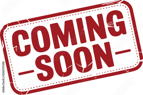 Coming soon red stamp text vector