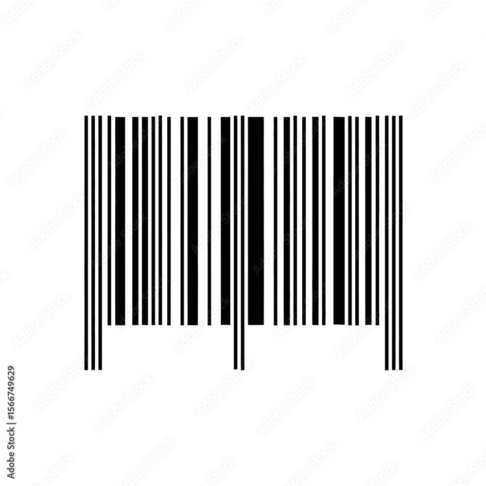A barcode is isolated on white background A barcode is isolated on white background