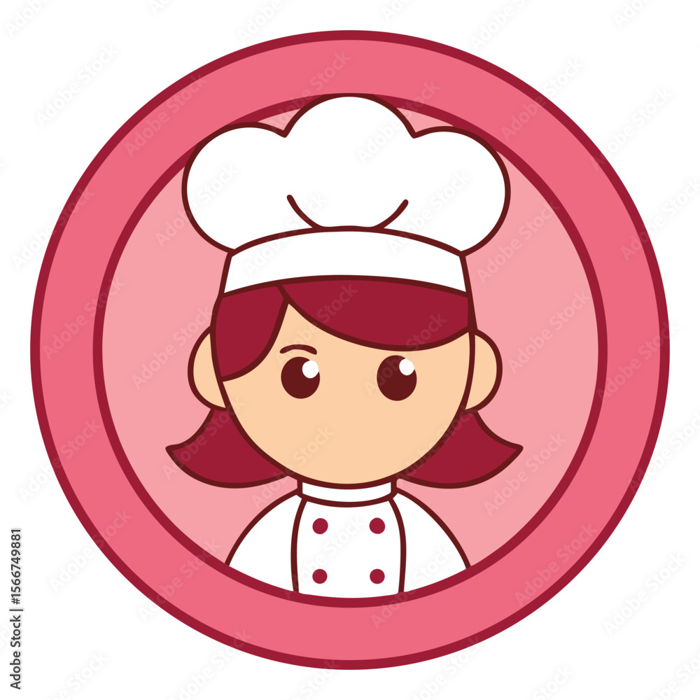 Mom kitchen logo vector illustration. Chef mascot logo. Mom kitchen logo vector illustration. Chef mascot logo.
