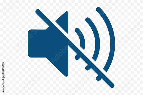 Sound off icon set. Simple sound volume and audio mute mark symbol design illustration. Mute Audio Volume Control Icon .  
