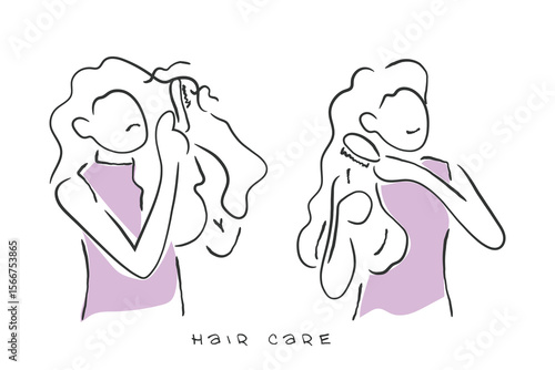 Hand drawn line art vector of school kids. Back to school art. Excited group of tweens.