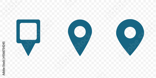 map pin vector logo template, locator icon . Unique Navigation Pin Set for Designers . eps 10 