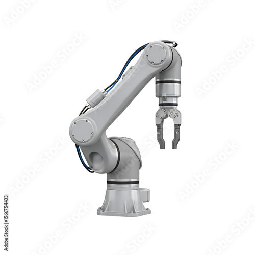 Robotic Arm Isolated on White Background