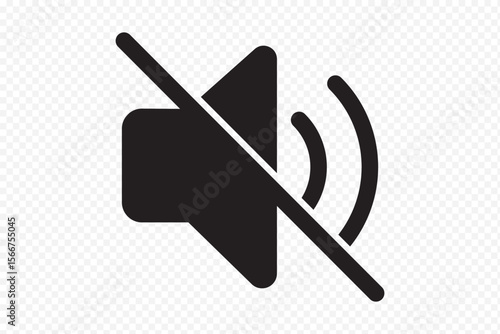 Sound off icon set. Simple sound volume and audio mute mark symbol design illustration. Mute Audio Volume Control Icon . 