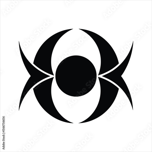  Wiccan Moon Symbol Vector Illustration