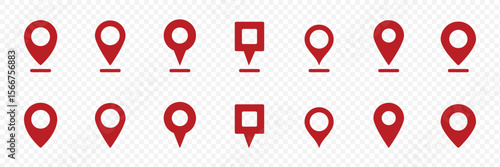 Location pin icon. Map pin place marker. Map marker pointer icon. GPS location symbol. transparent background .  