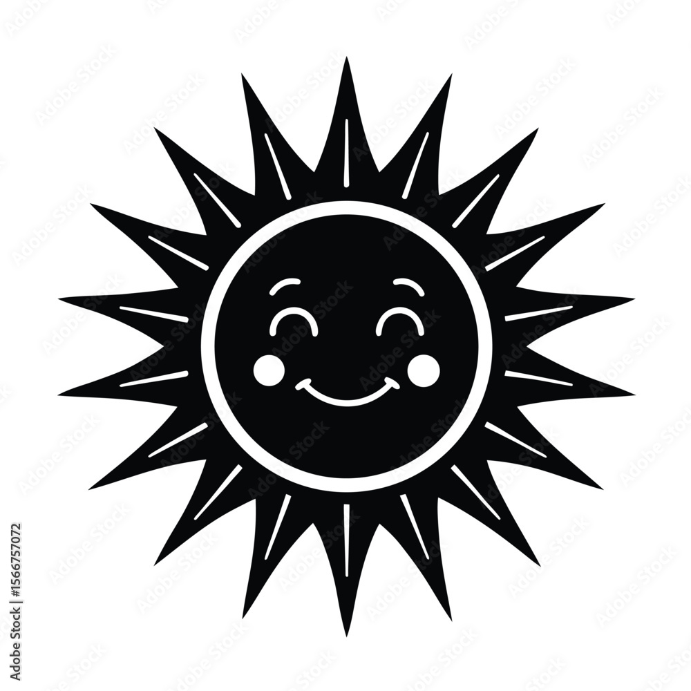 sun silhouette vector on white background sun silhouette vector on white background