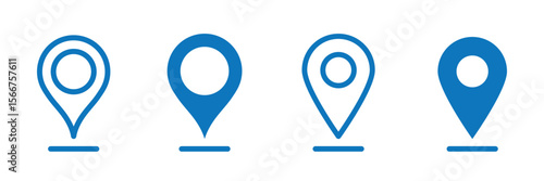 Location icon set. Location pin icon . Set of location pin icons. location pin place marker. 