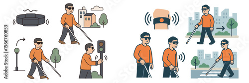 Innovative technology assists visually impaired individuals in navigating urban environments with ease and safety