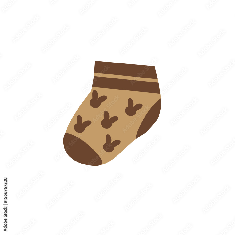 Fototapeta premium Illustration of baby socks with various patterns and colors. Flat design illustration of baby socks. Illustration of baby socks. Illustration of baby clothes 