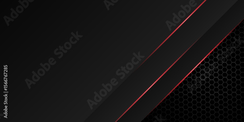 Abstract red, black metal neutral line light silver with red overlap layers background. graphic line motion energic, sporty, technology.metallic design modern futuristic background vector illustration