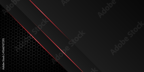 Abstract red, black metal neutral line light silver with red overlap layers background. graphic line motion energic, sporty, technology.metallic design modern futuristic background vector illustration