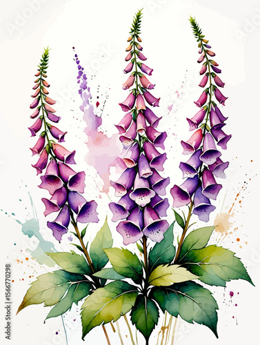 Elegant Watercolor Painting of Daisies in a Glass Vase