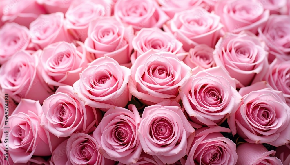 Close-up of vibrant pink roses in a lush, textured bouquet