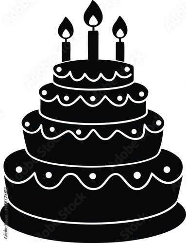 birthday cake vector illustration